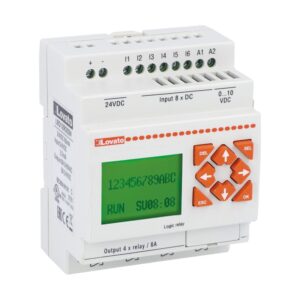 Micro PLC relé programable 24 VDC, 8 ENTRADAS/4 salidas en relé - Lovato LRD12R D024