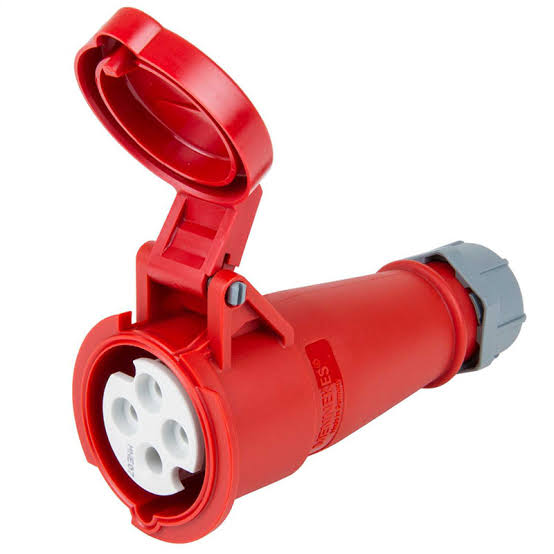 Toma aereo 32AMP 3P+T 415V rojo 6H IP44 - Palazzoli 720 236