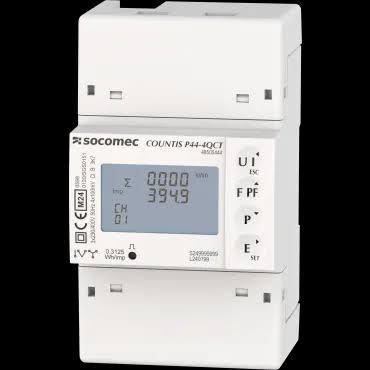 Contador de energía activa trifásico, directo hasta 80A, 230V - COUNTIS ATD - Socomec 4850 0300