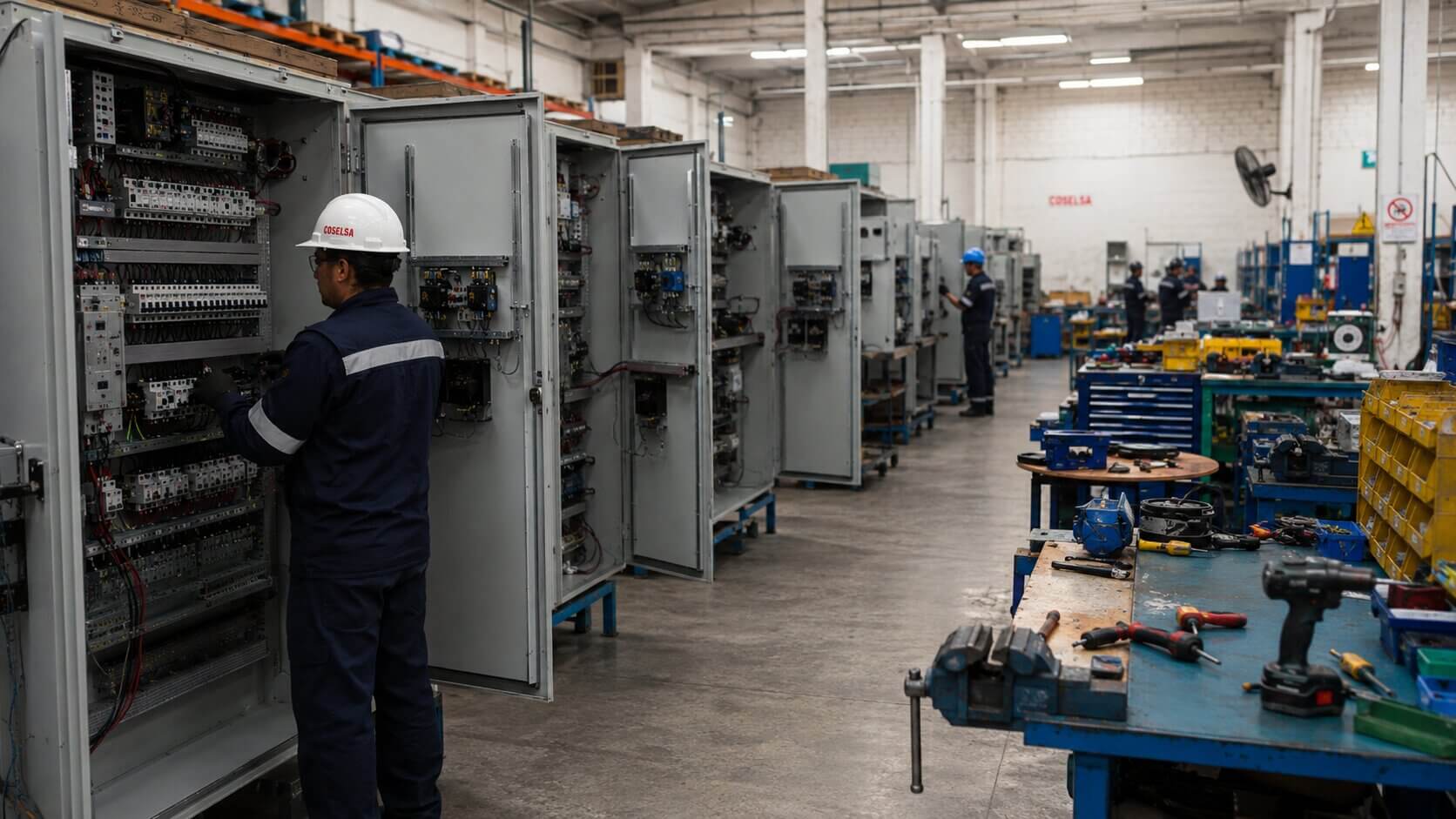Fotografía referencial de tableros eléctricos para distribución principal